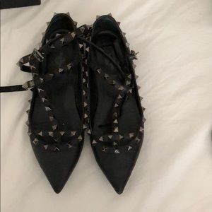 Valentino rockstud leather flat